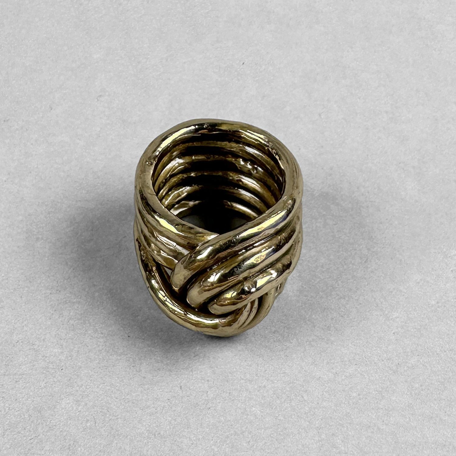 Anello Tripla Fede, Due In Bronzo E Una In Argento, Con Lettera In - Foto 6